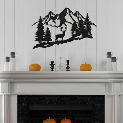 金属鹿墙艺术挂件森林鹿墙装饰动物狩猎装饰浴室卧室家居墙壁装饰