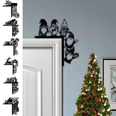 铁艺门框剪影装饰家居圣诞节铁艺门框装饰摆件