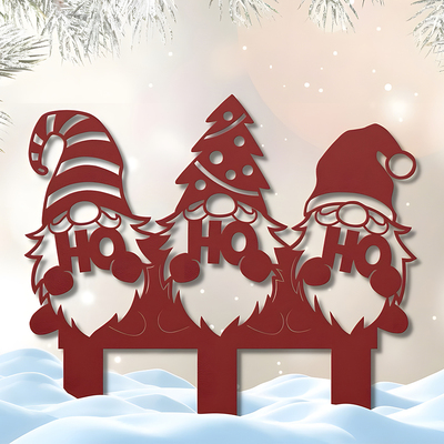 直供庭院装饰铁艺地插摆件圣诞系列金属工艺品装饰插件