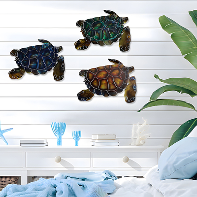 家居装饰万圣节场景装扮乌龟金属工艺品摆件铁